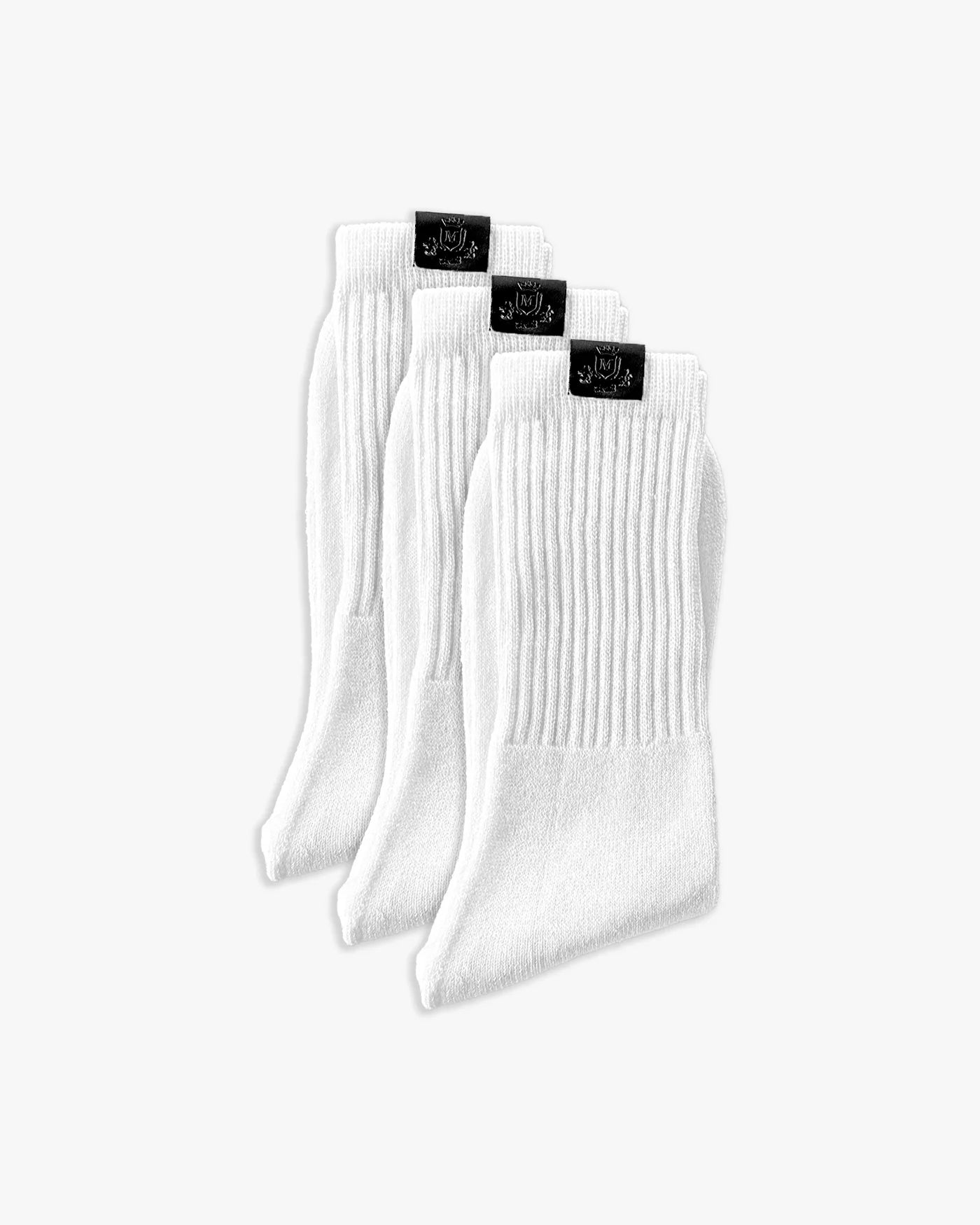 White Million BLACK LOGO SOCKS